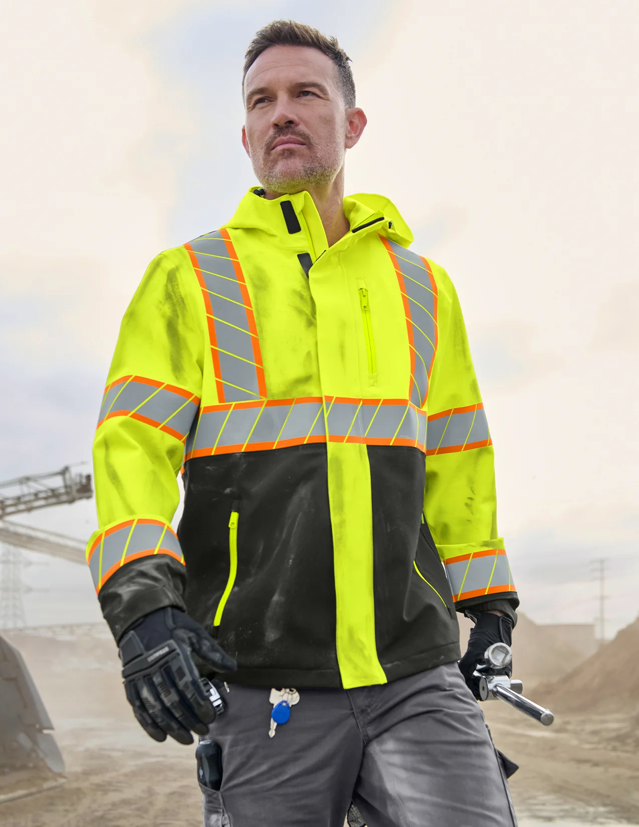High Visibility Waterproof Jacket Class 2 - Image 4