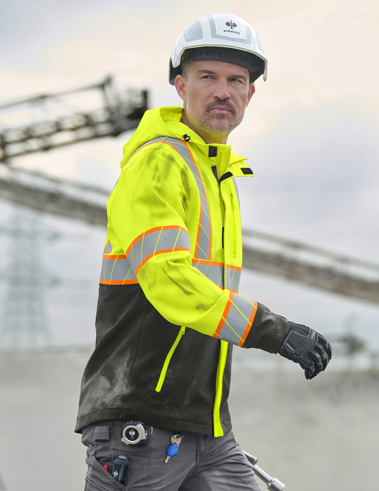 High Visibility Waterproof Jacket Class 2 - Image 5